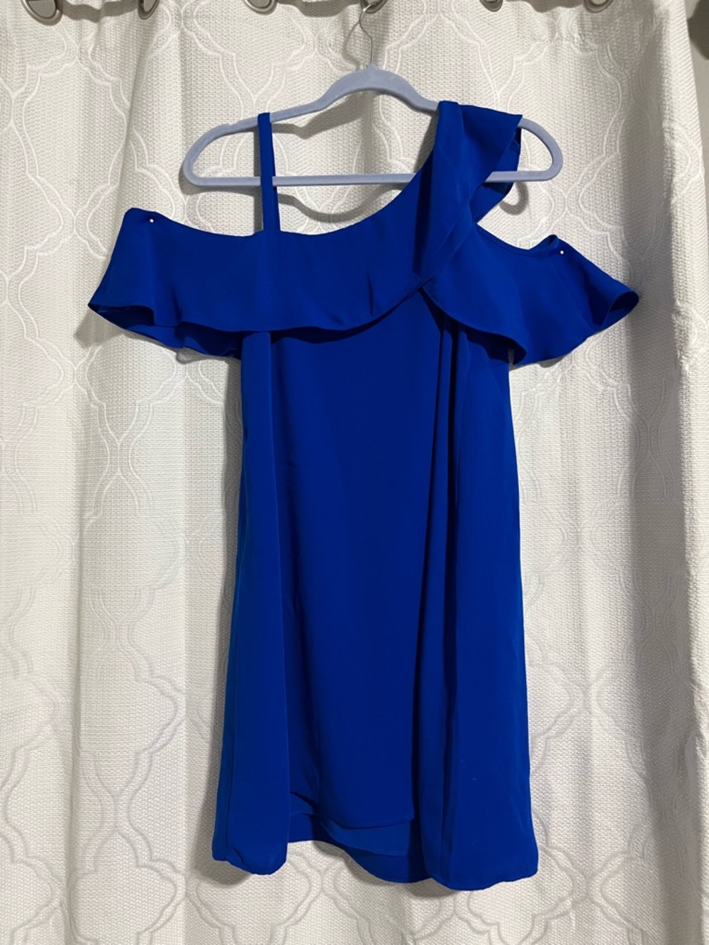 Rachel Roy Royal Blue Off-Shoulder Ruffle Women’s Mini Dress Size 6